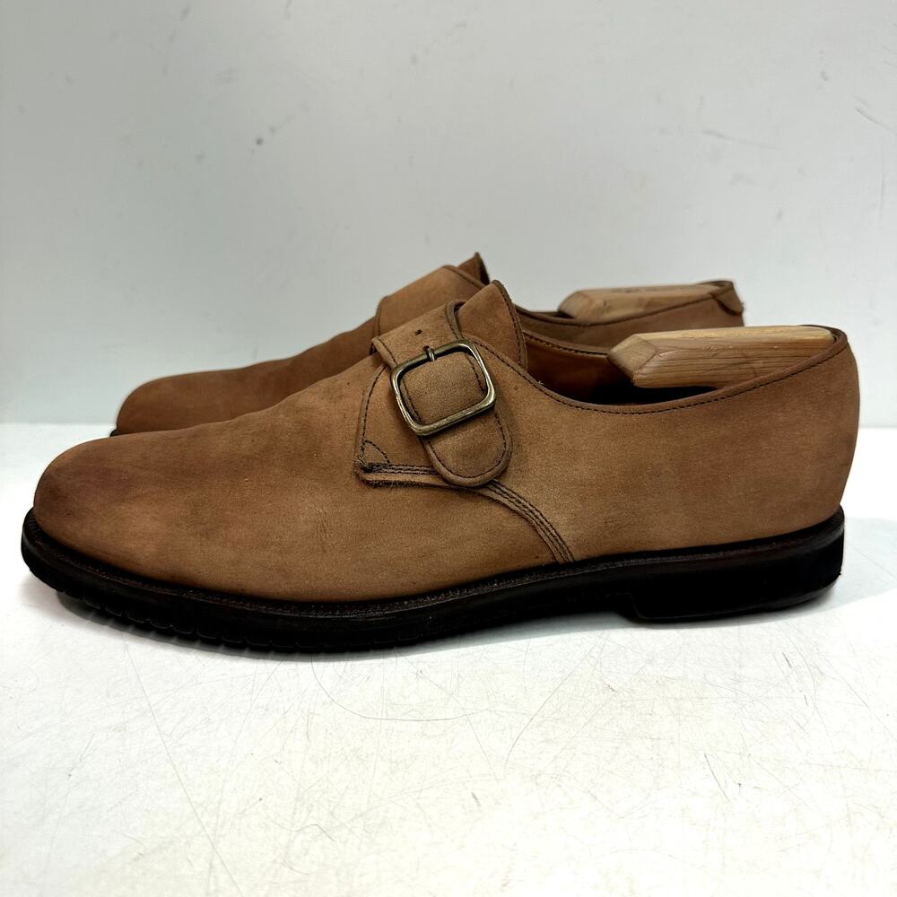 VGUC Rancourt & Co x Cole Haan Brown Nubuck Single Monk Strap Made in USA 10 D